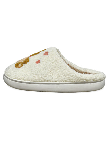 Bulk Slippers | Soft Unisex Heart Bear Fuzzy Slippers Winter Warm Indoor Family Shoes Wholesale