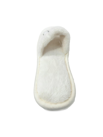 Bulk Slippers | Fuzzy Embroidered Open Toe Slippers Women Winter Warm Indoor Home Shoes Wholesale